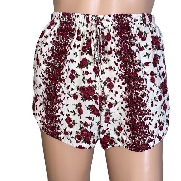 brandy melville shorts Eve Floral shorts New Summer Pockets Drawstring SZ small - Picture 4 of 10